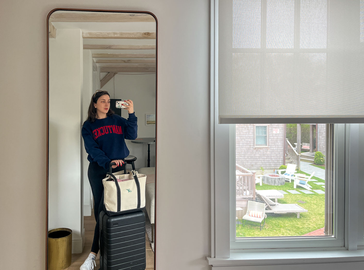 The Brant Checking out as a proud owner of a Nantucket sweatshirt