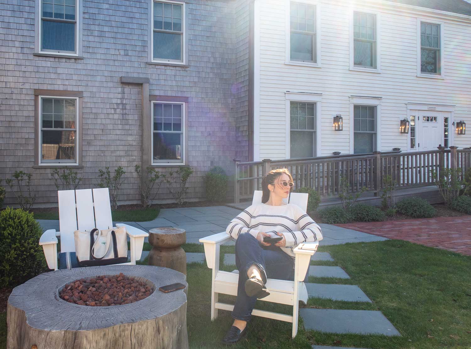 The Brant Sunning in an Adirondack chair