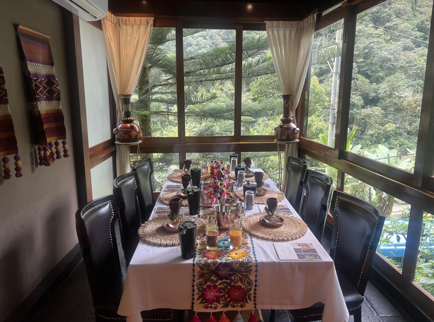 Sumaq Machu Picchu Hotel The gorgeous cocktail and cooking class setup on the hotel’s private terrace. Not a bad classroom!