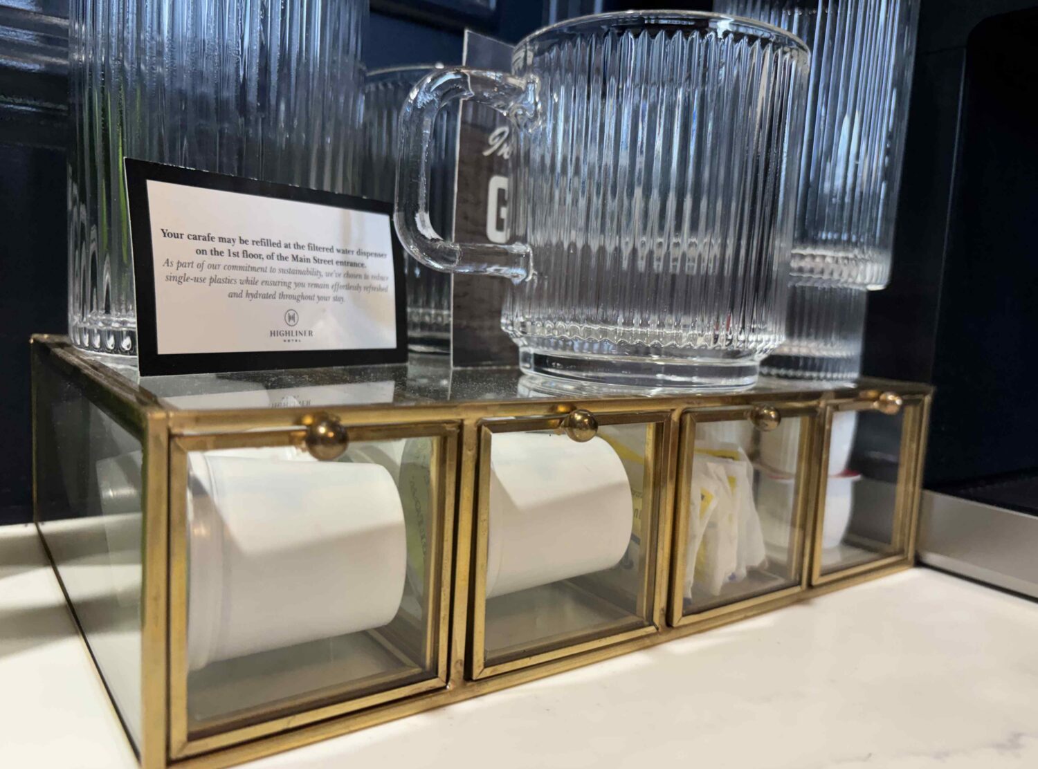 The Highliner Hotel A jewelry/knick-knack chest for coffee/tea pods? I thought this was genius 