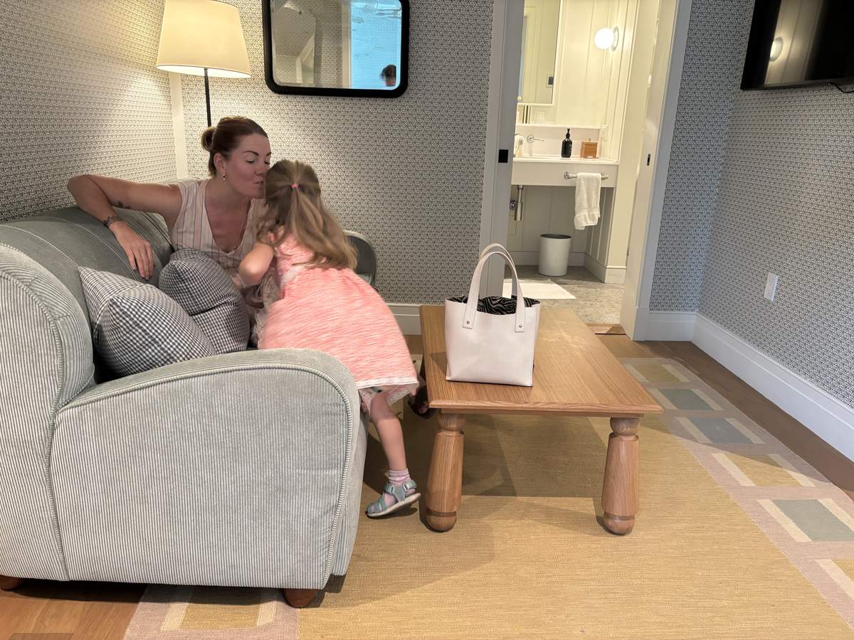 Canoe Place This pullout loveseat became the perfect sofa bed for a 4-year-old sleeper