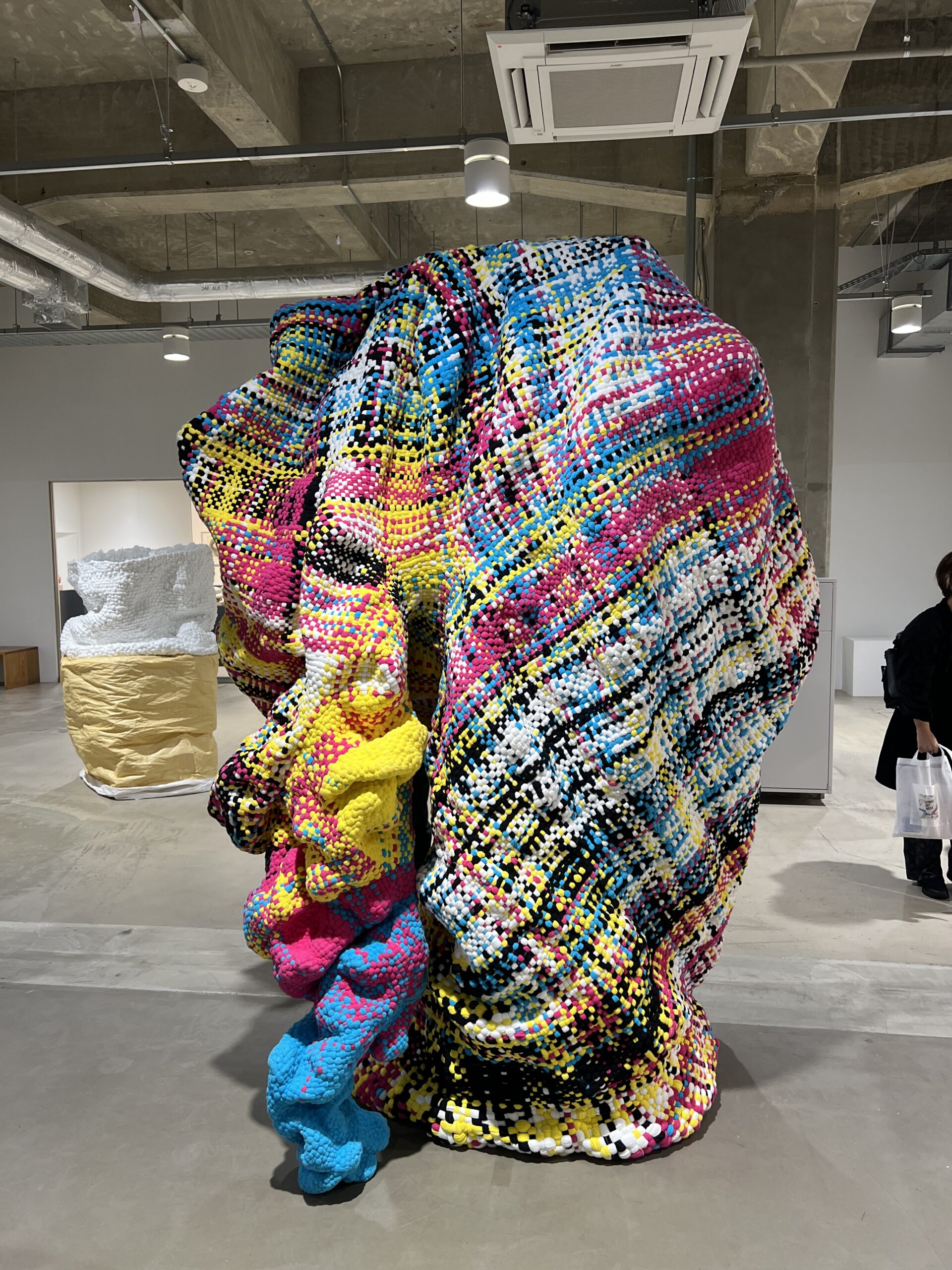 Maito Otake’s massive, colorful hand-woven sculpture