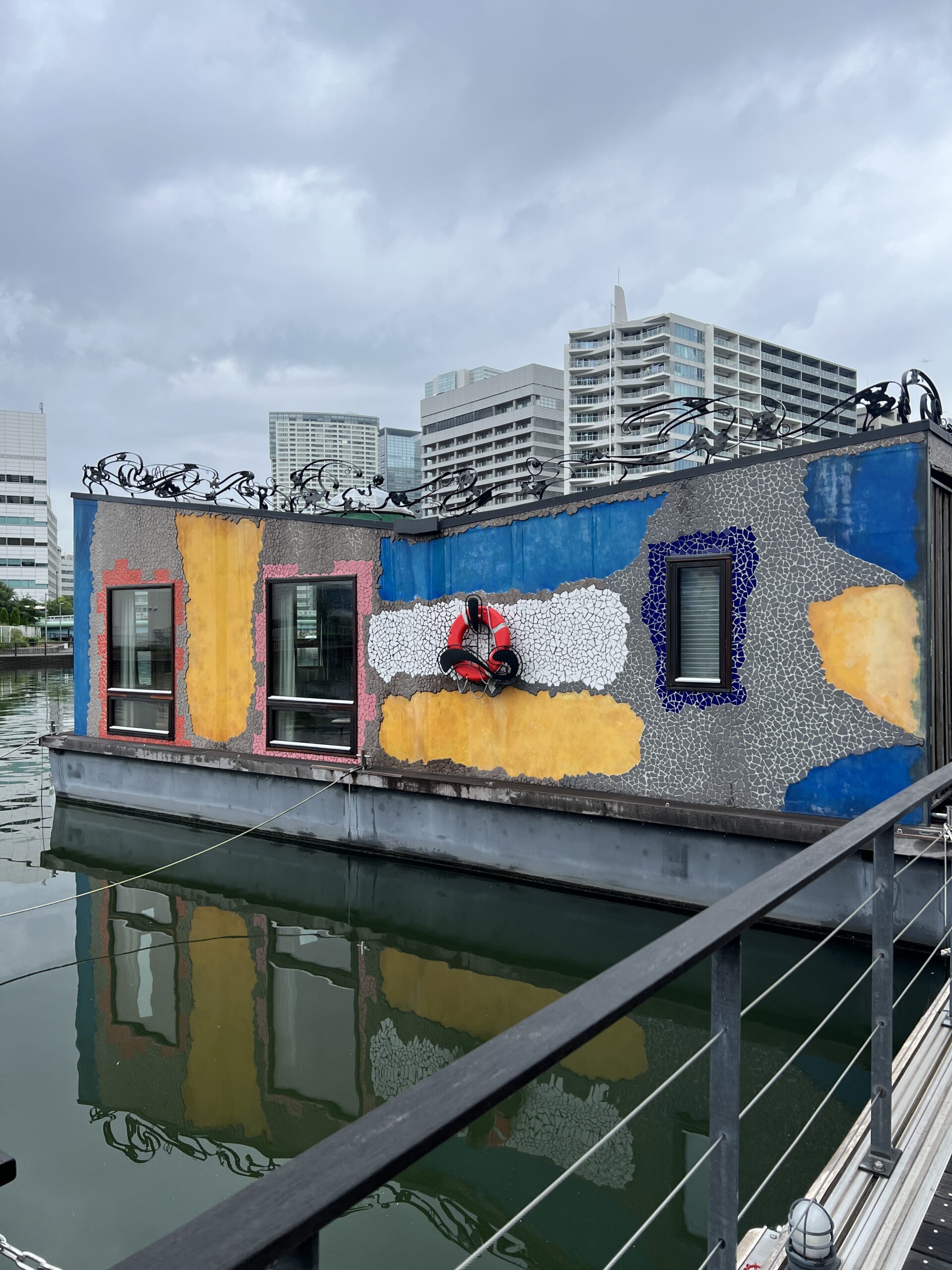 One of PETALS TOKYO’s four colorful floating canal houses